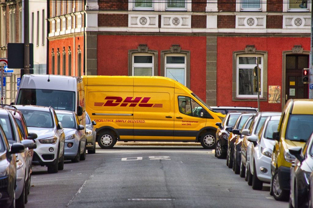 dhl, lieferung, autos